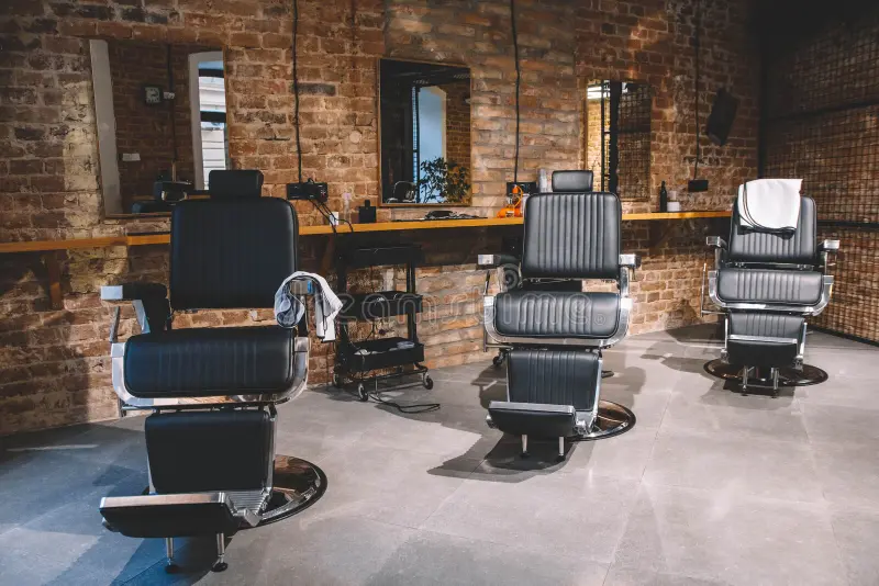 Barber chair in a modern barbershop